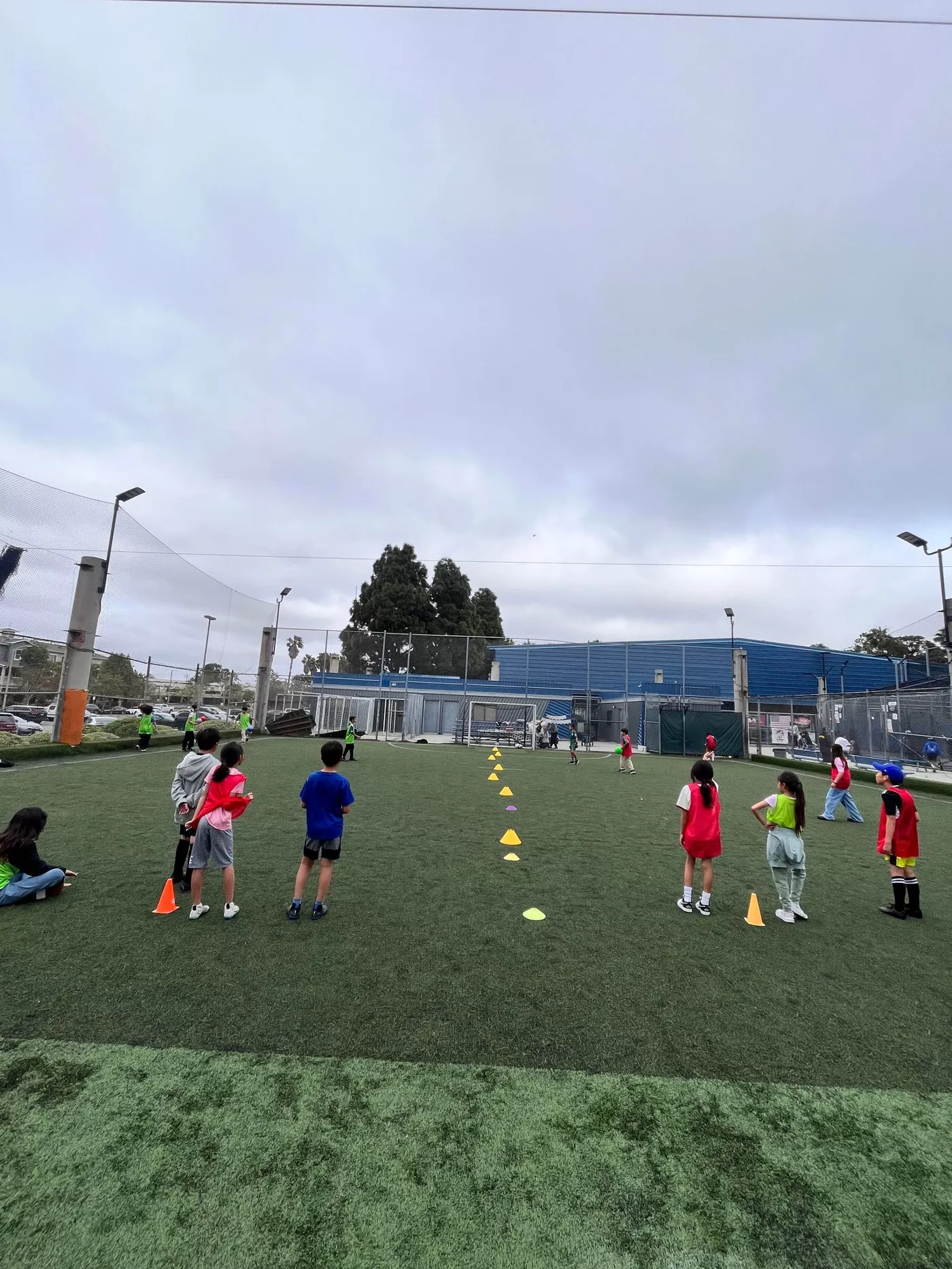 Fitness training session for camp participants